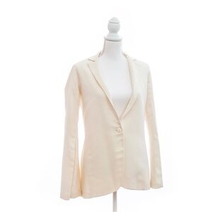 Amanda Uprichard Ivory Single-Button Blazer Sz S